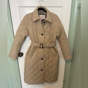 Barbour Women's Quilted Beige Trench Coat